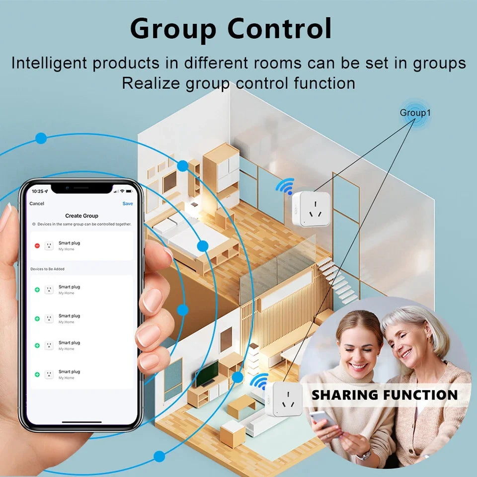 SmartScene Wi-Fi Smart Plug – Voice Control, Energy Monitoring & Child Lock