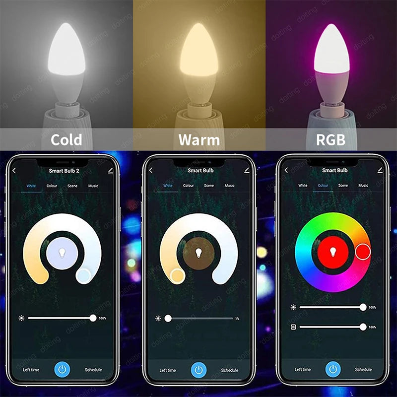 SmartScene Wi-Fi Smart Candle Bulb with App & Voice Control